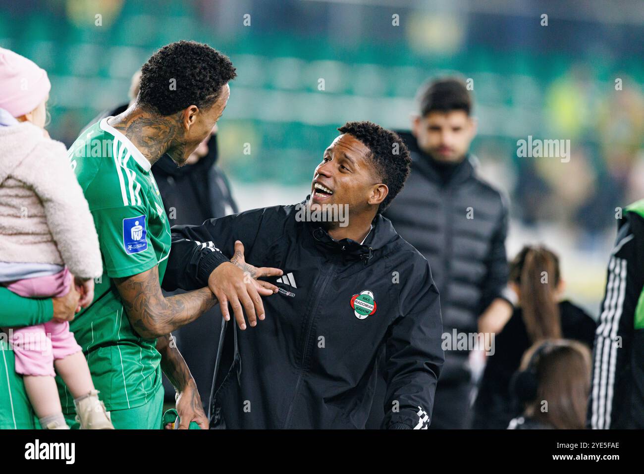 Luizao, Vagner Dias visto durante la partita PKO BP Ekstraklasa tra squadre di Radomiak Radom e Puszcza Niepolomice allo Stadion Miejski im. Braci Czachorow Foto Stock
