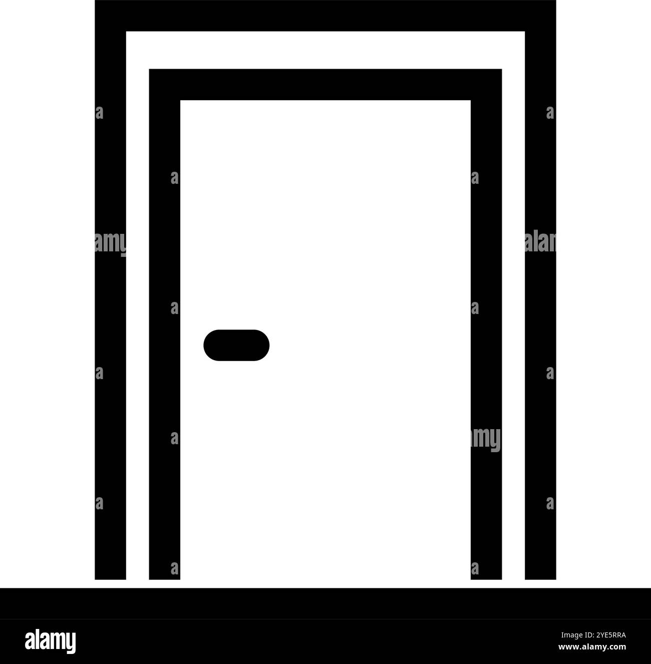 Semplice icona della porta d'ingresso. Vettore modificabile. Illustrazione Vettoriale