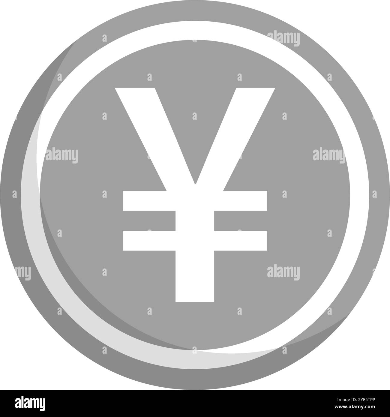 Icona yen giapponese. Icona cinese dello yuan. Vettore modificabile. Illustrazione Vettoriale