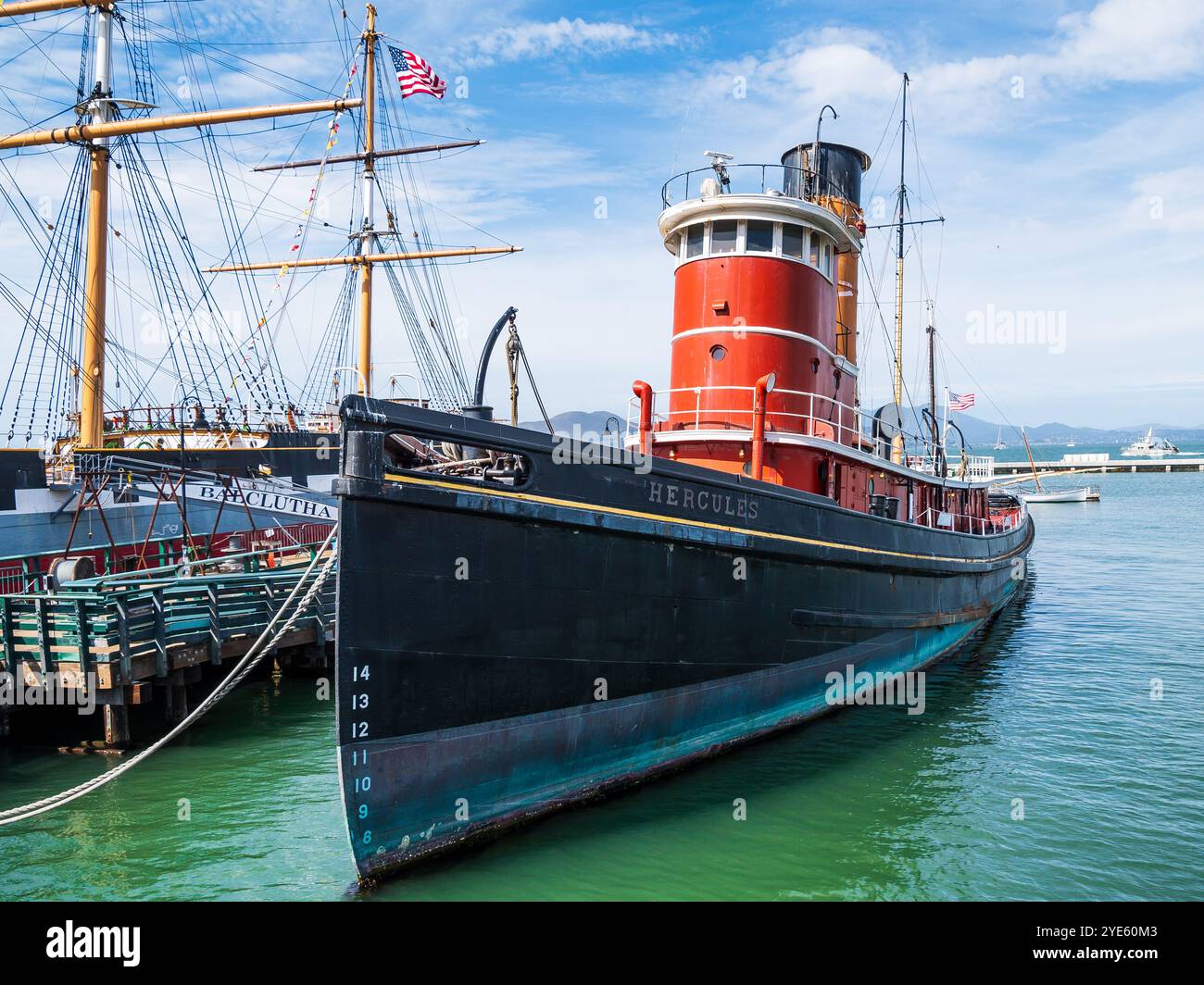 Steam Tug Boat Eureka al San Francisco Maritime National Historic Park in California Foto Stock