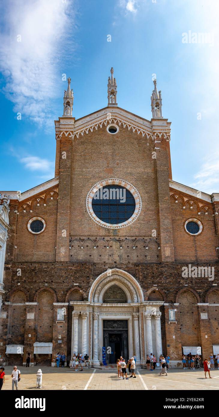 Venezia, Veneto, Italia, Basilica dei Santi Giovanni e Paolo (San Zanìpoło in veneziano) a Castello sestiere, solo editoriale. Foto Stock