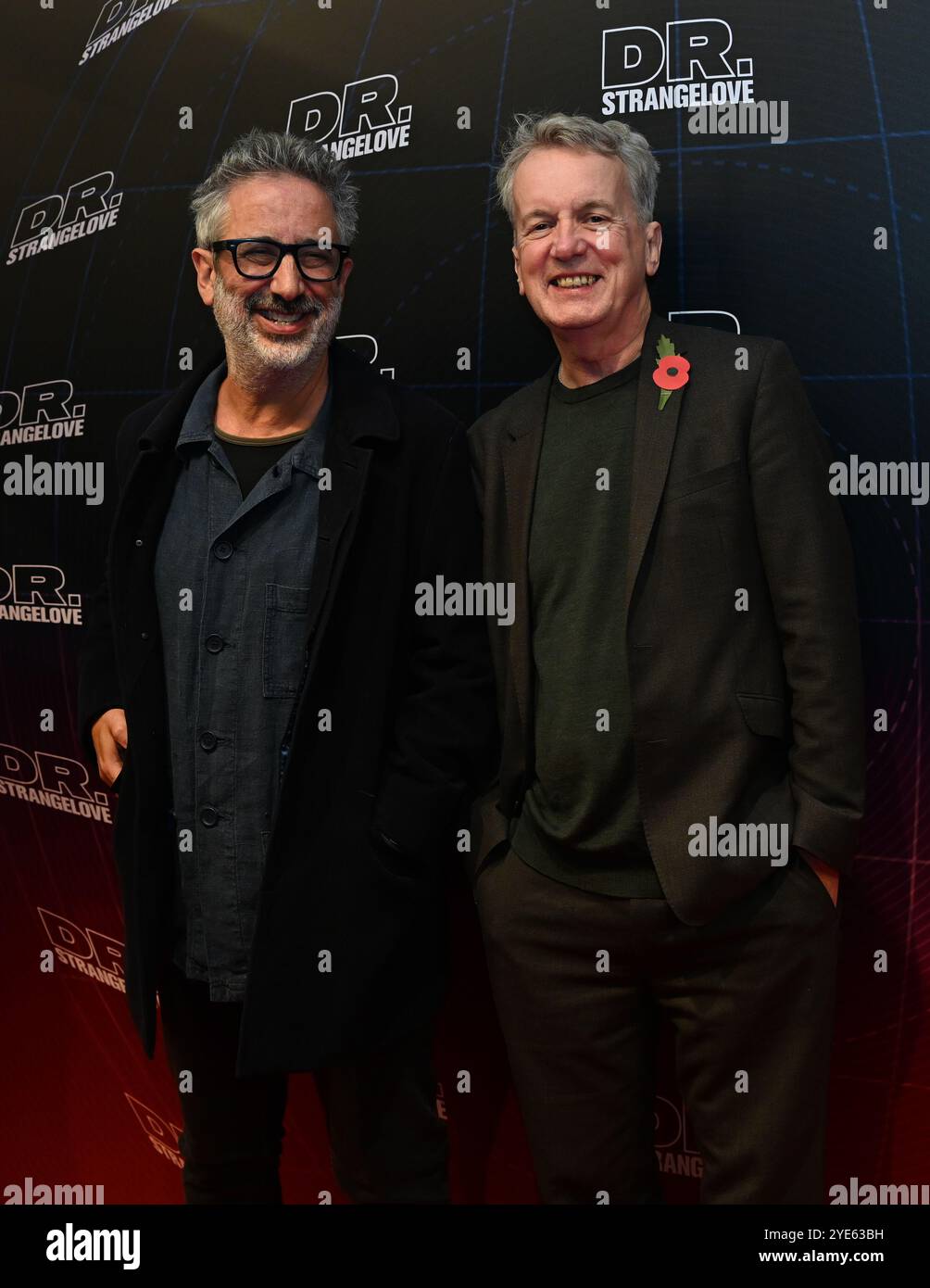 LONDRA, REGNO UNITO. 29 ottobre 2024. David Baddiel e Frank Skinner assistono alla recita "Dr. Strangelove" presso il Noël Coward Theatre, Londra, Regno Unito. (Foto di 李世惠/SEE li/Picture Capital) credito: Vedi li/Picture Capital/Alamy Live News Foto Stock