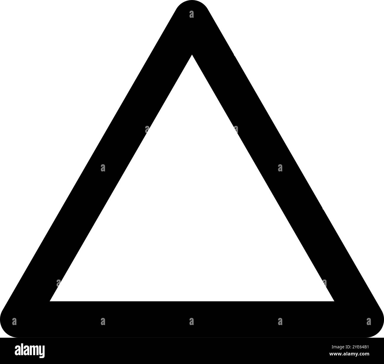 Semplice icona triangolare. Figura. Vettore modificabile. Illustrazione Vettoriale