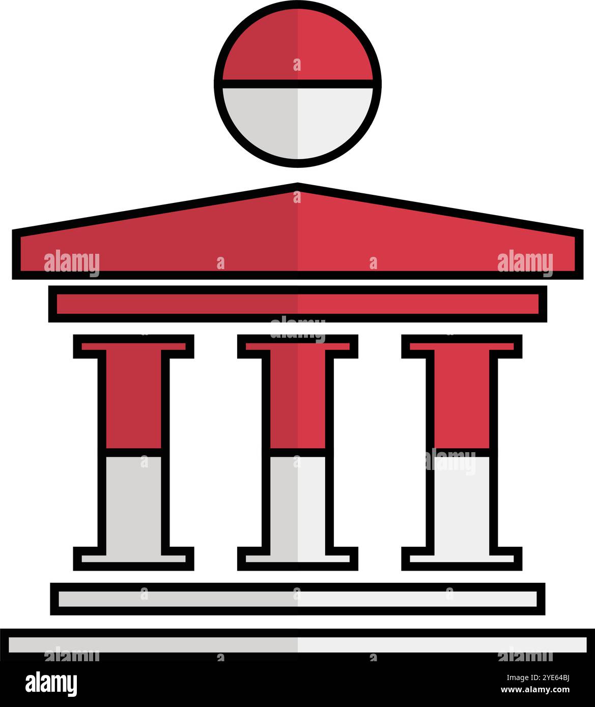 Icona del governo indonesiano dal design piatto. Vettore modificabile. Illustrazione Vettoriale