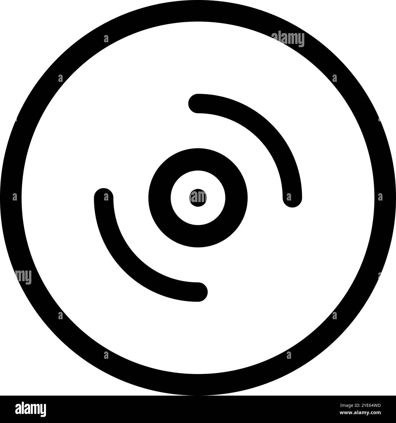 Icona CD o DVD. Icona del disco. Vettore modificabile. Illustrazione Vettoriale