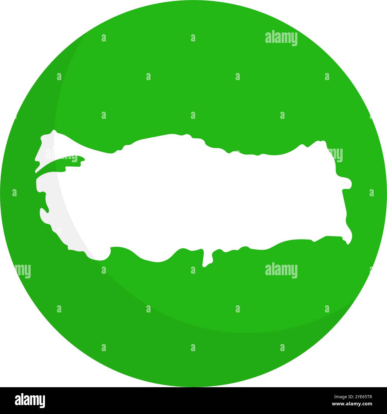 Icona rotonda della mappa turca. Vettore modificabile. Illustrazione Vettoriale