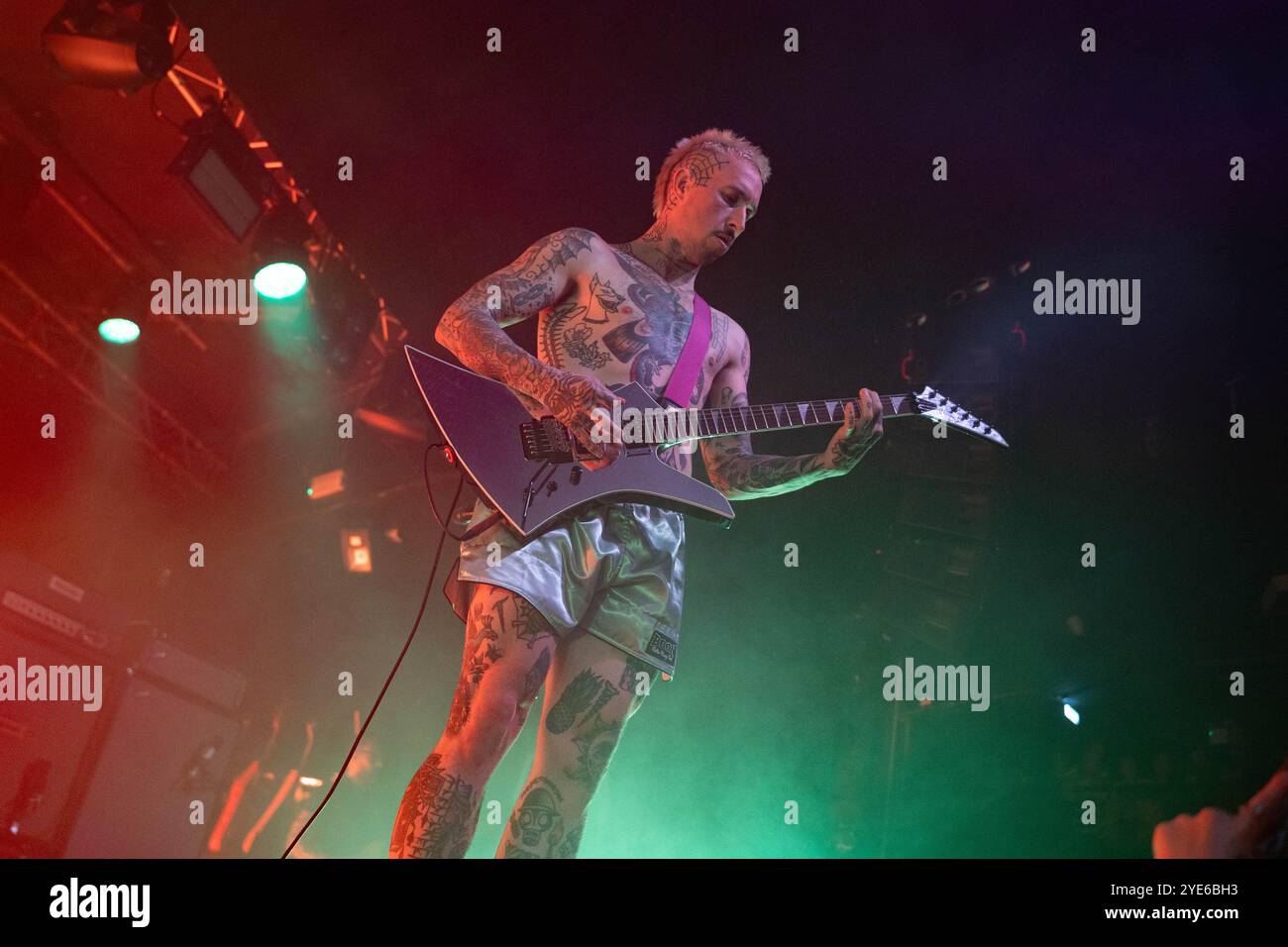 Nottingham, Regno Unito, 29/10/2024 Laurie Vincent della band Soft Play che si esibisce sul palco al Rock City di Nottingham come parte del loro tour nel Regno Unito crediti: Paul Smith/Alamy Live News Foto Stock