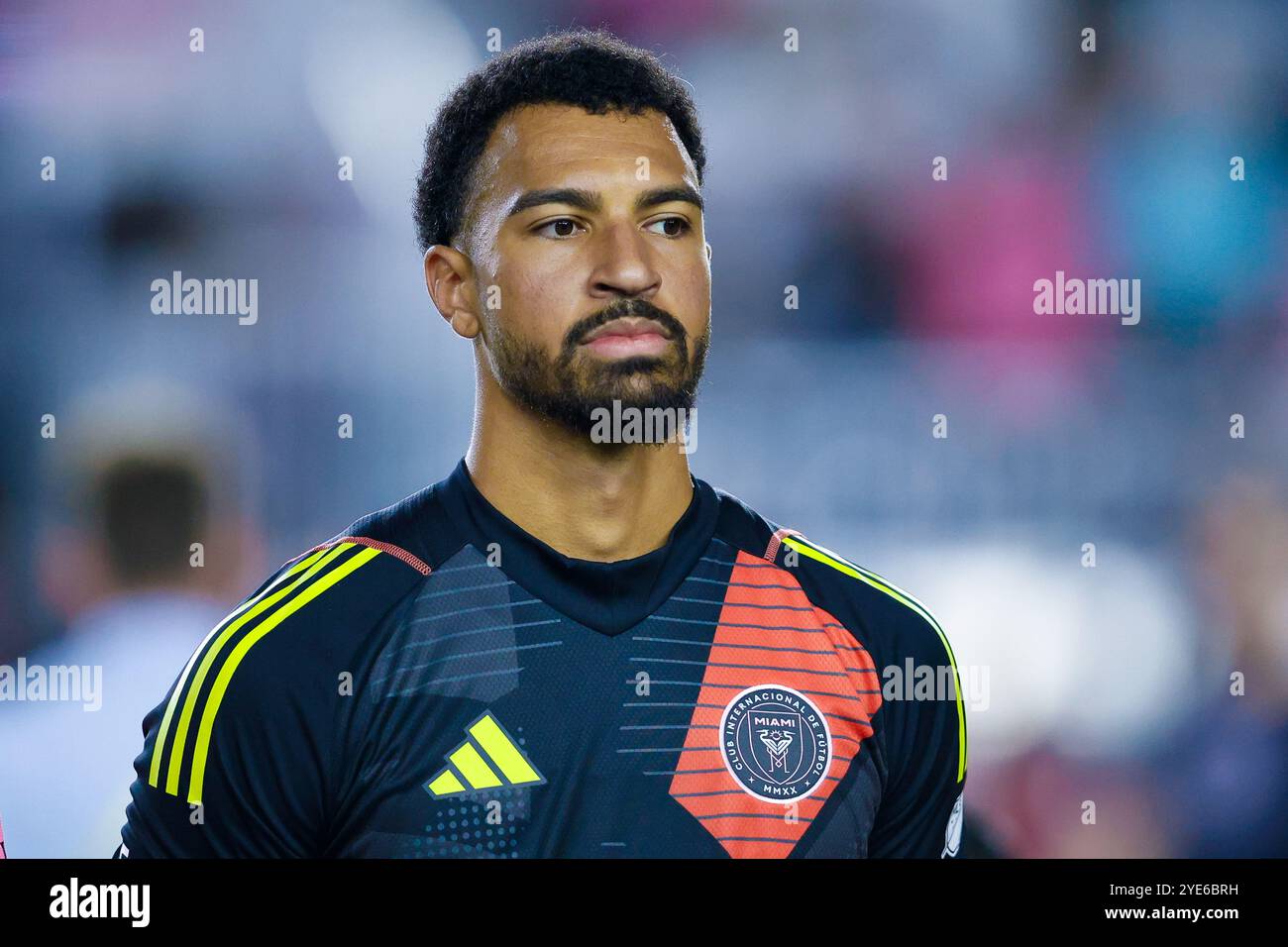 Partita di playoff della Major League Soccer (MLS) tra l'Inter Miami CF e l'Atlanta United FC al Chase Stadium, Florida. Foto Chris Arjoon Foto Stock