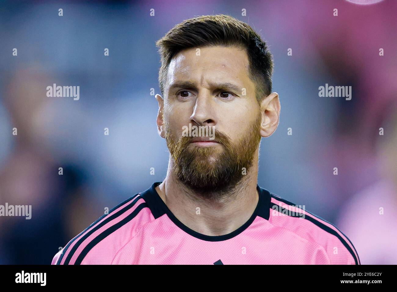 Partita di playoff della Major League Soccer (MLS) tra l'Inter Miami CF e l'Atlanta United FC al Chase Stadium, Florida. Foto Chris Arjoon Foto Stock
