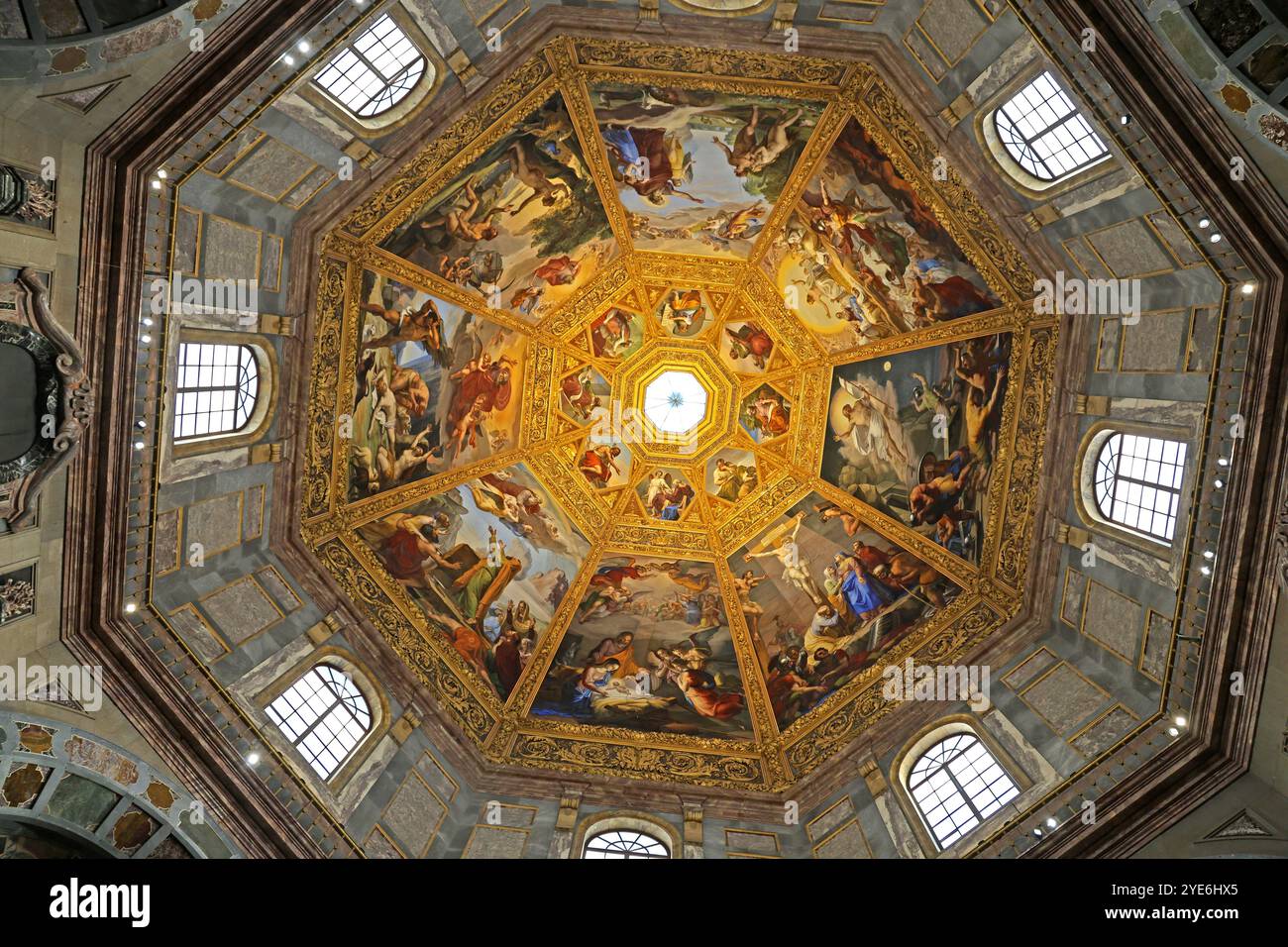 Cupola della Cappella Medicea a Firenze Foto Stock