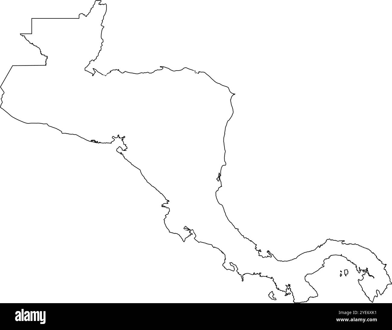 disegno illustrativo dell'icona della mappa dell'america centrale Illustrazione Vettoriale