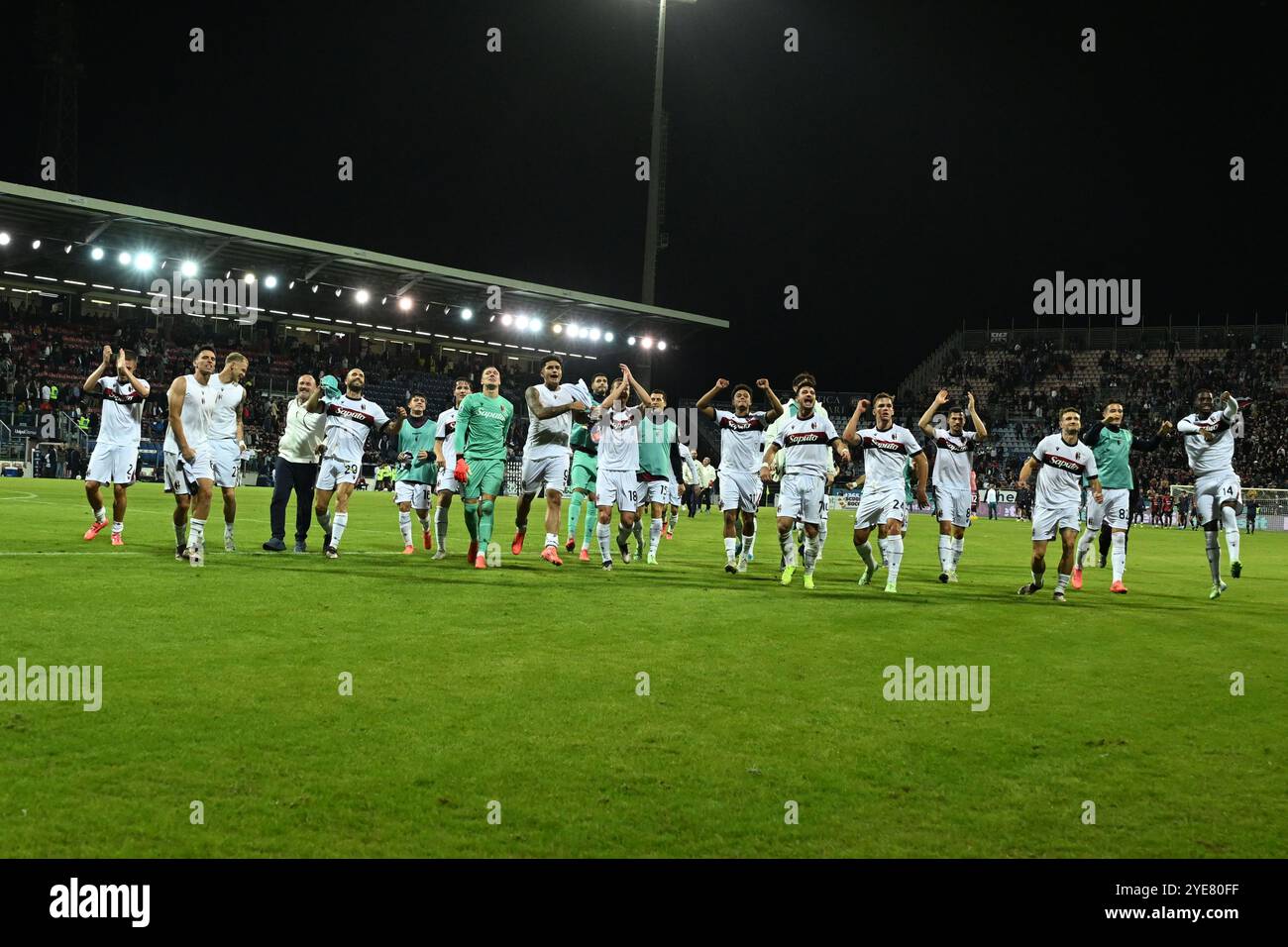 Gioia finale (Bologna) durante la partita di serie A italiana tra il Cagliari 0-2 e il Bologna allo stadio Unipol Domus il 29 ottobre 2024 a Cagliari. (Foto di Maurizio Borsari/AFLO) Foto Stock