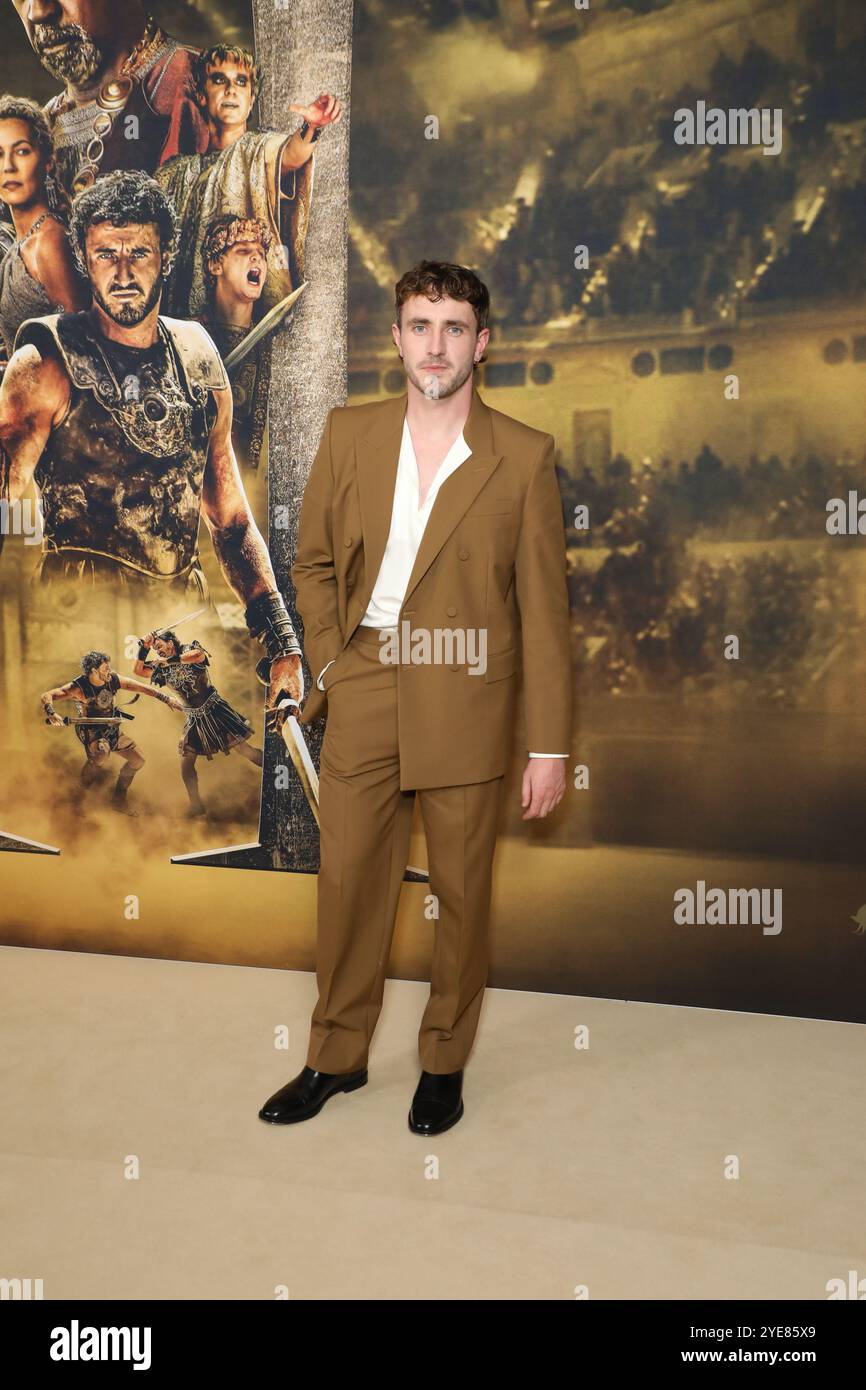 Sydney, Australia. 30 ottobre 2024. Paul Mescal (Lucius) partecipa alla prima australiana di GLADIATOR II all'ICC SYDNEY, Darling Harbour Theatre, 14 Darling Drive. Crediti: Richard Milnes/Alamy Live News Foto Stock