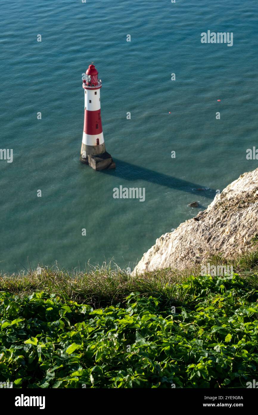 Faro di Beachy Head, vicino a Eastbourne, South Downs National Park, East Sussex, Inghilterra, Regno Unito Foto Stock
