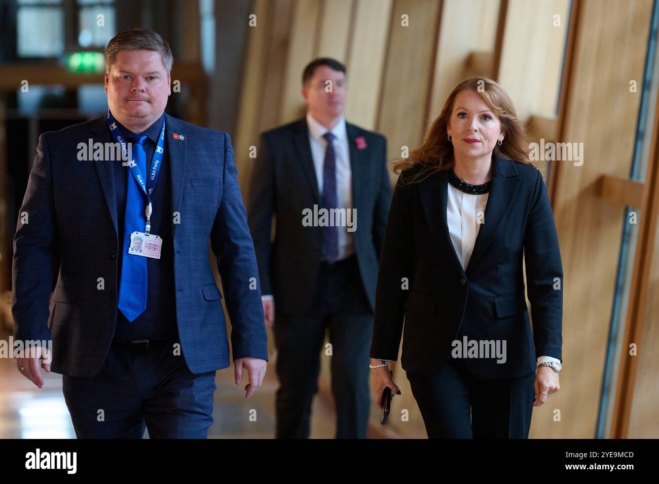 Edimburgo Scozia, Regno Unito 30 ottobre 2024. Ash Regan MSP al Parlamento scozzese per una mozione di condoglianze a seguito della morte dell'ex primo ministro Alex Salmond. credito sst/alamy notizie in diretta Foto Stock