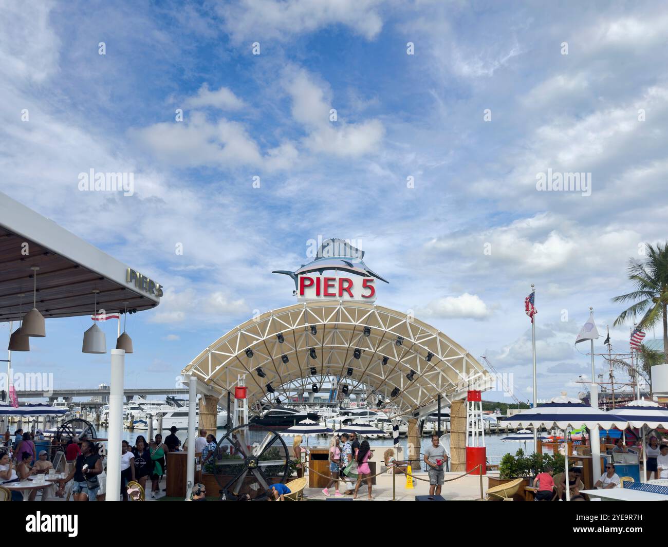Bayside, Miami, Florida, Stati Uniti - Immagine stock catturata con smartphone
