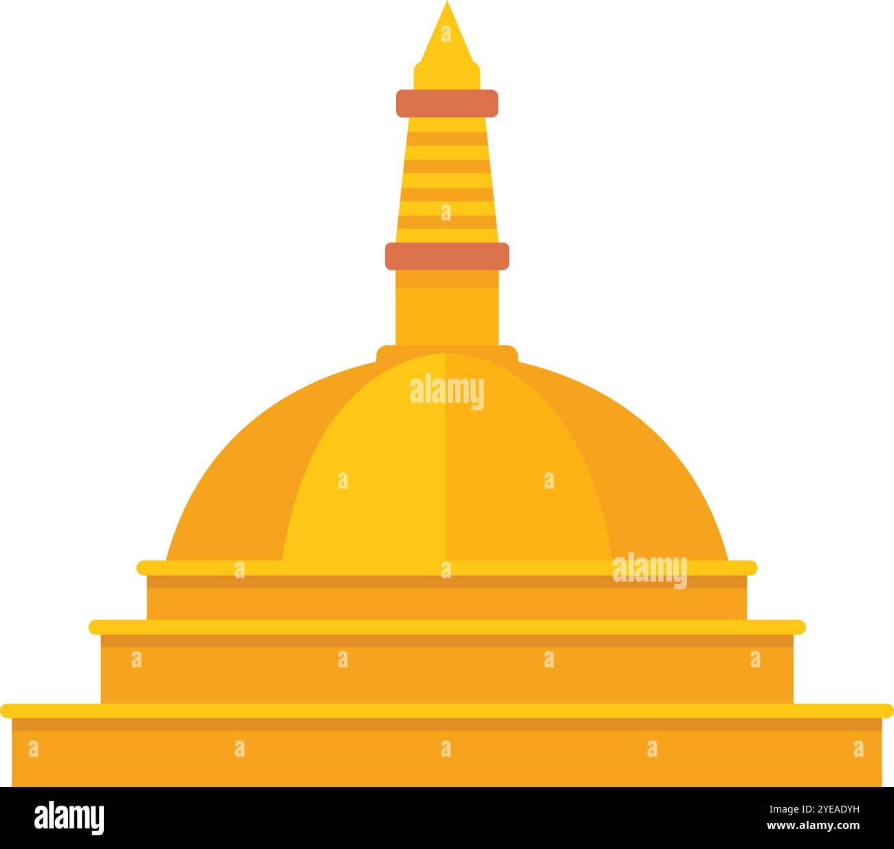 Stupa di Boudhanath a kathmandu, nepal, che mostra la tradizionale architettura nepalese Illustrazione Vettoriale