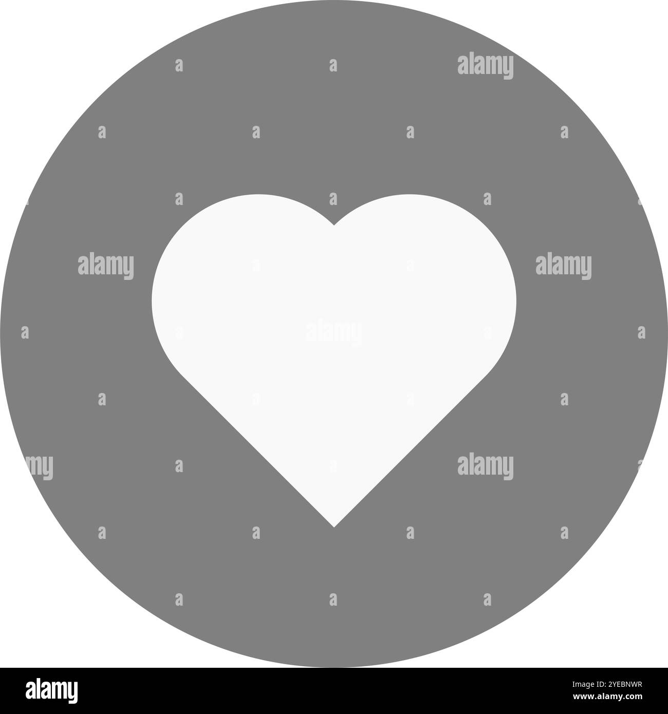 Semplice icona a forma di cuore. Icona monocromatica. Illustrazione Vettoriale