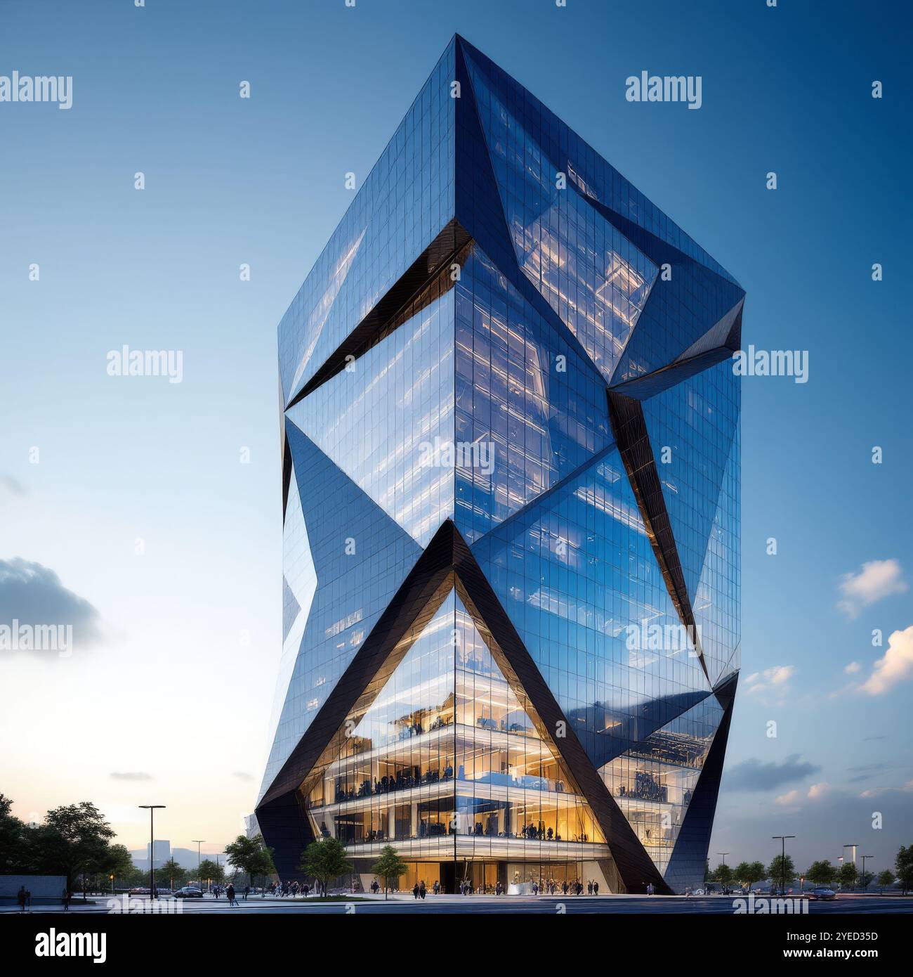 Aziendale moderno edificio di vetro Foto Stock