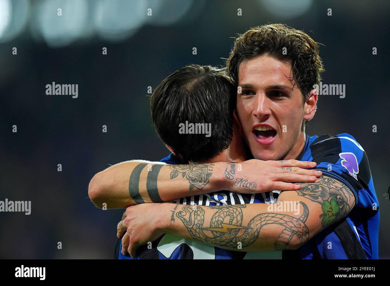 Lazar Samardzic dell'Atalanta festeggia dopo aver segnato 1-0 punti durante la partita di calcio di serie A tra l'Atalanta BC e l'AC Monza allo Stadio Gewiss di Bergamo - mercoledì 30 ottobre 2024. Sport - calcio . (Foto di Spada/Lapresse) credito: LaPresse/Alamy Live News Foto Stock