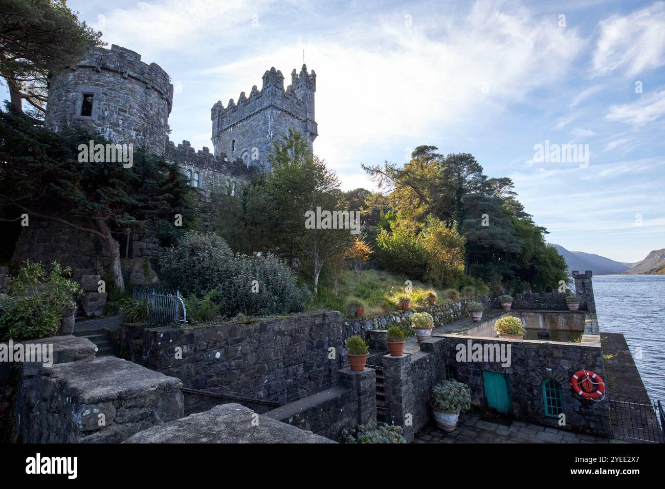 castello di glenveagh parco nazionale di glenveagh , contea di donegal, repubblica d'irlanda Foto Stock
