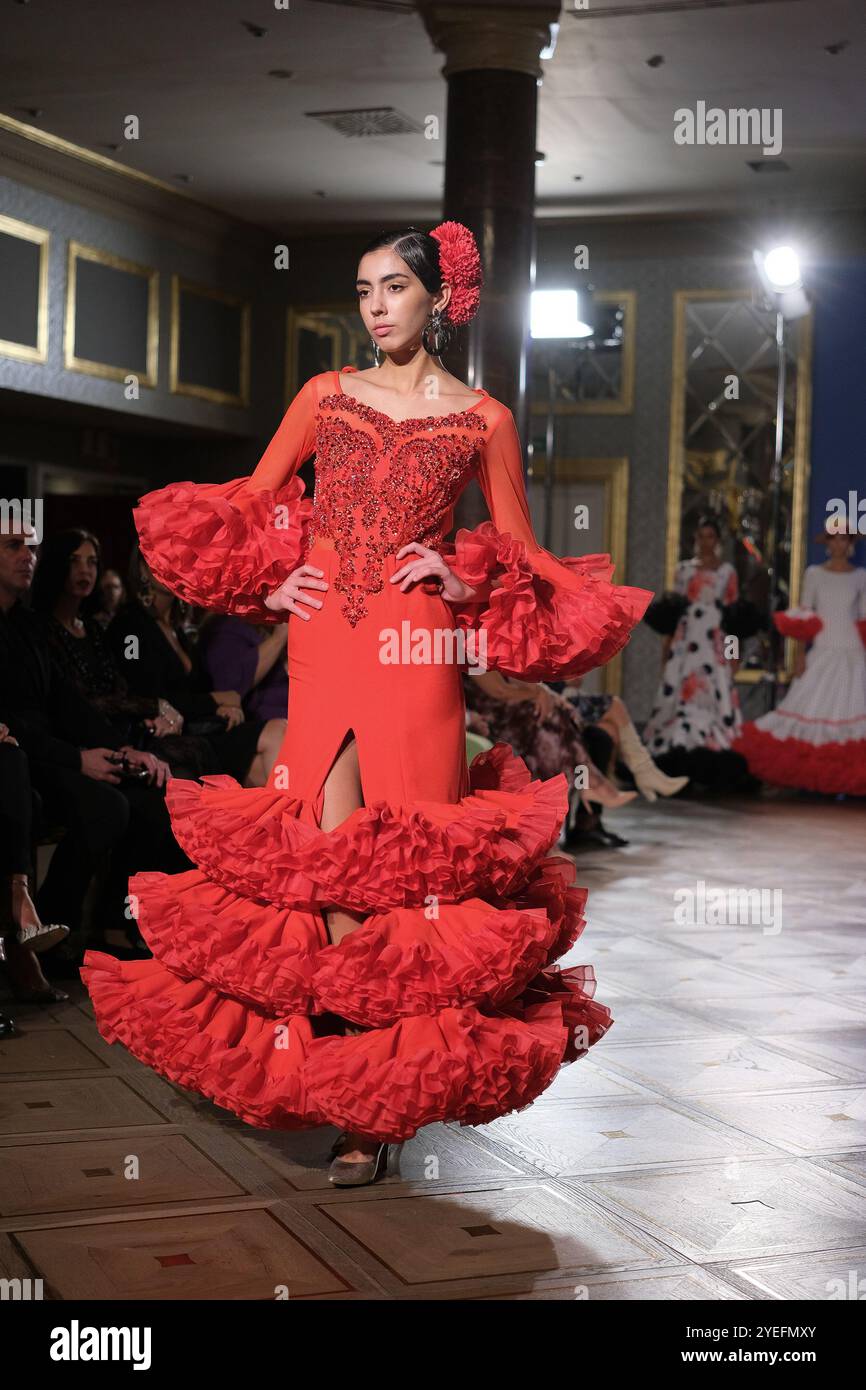 Lo spettacolo International Flamenco Fashion Week Madrid, (SIMOF), presso il Wellington Hotel, il 29 settembre 2024 a Madrid, Spagna con: Modello dove: Madrid, Spagna quando: 29 set 2024 credito: Oscar Gonzalez/WENN Foto Stock