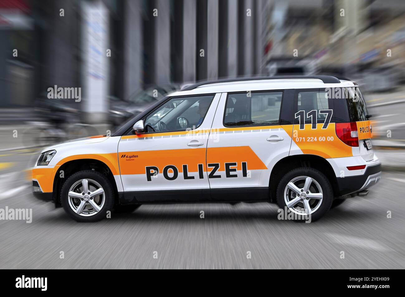 Auto della polizia di San Gallo polizia di San Gallo, Svizzera, Europa Foto Stock