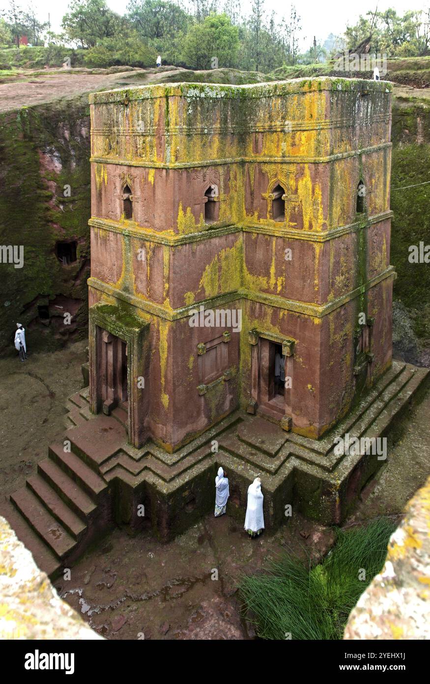 Le chiese scavate nella roccia di Lalibela in Etiopia. Pellegrino che