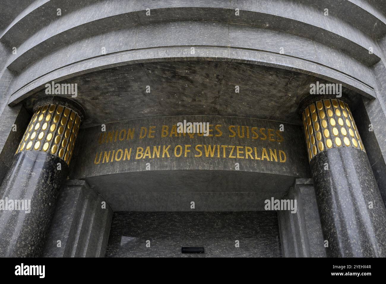 Union Bank of Switzerland Lettering UBS Foto Stock