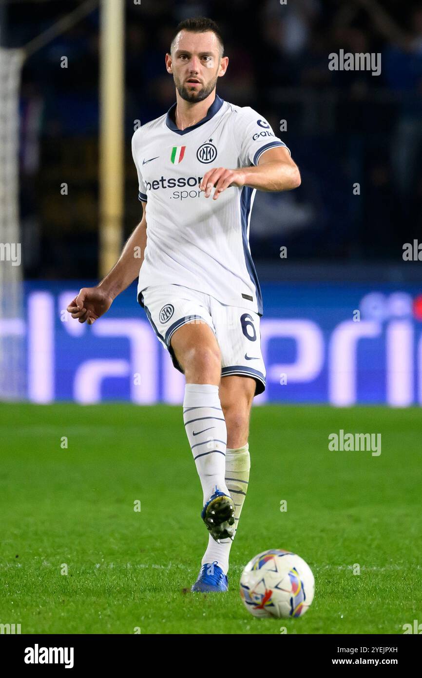 Stefan de Vrij dell'FC Internazionale durante la partita di serie A tra Empoli FC e FC Internazionale allo stadio Carlo Castellani di Empoli (Italia), 30 ottobre 2024. Foto Stock