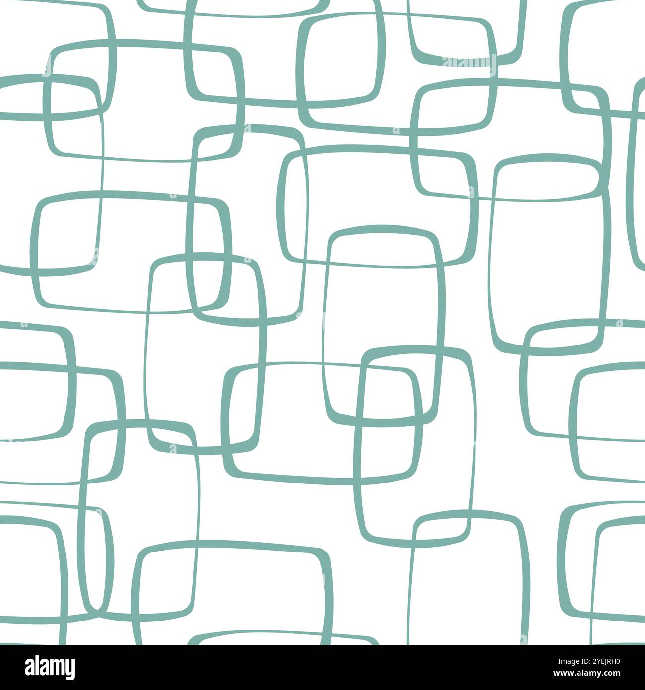 Motivo senza cuciture dall'aspetto retrò con forme rettangolari astratte su sfondo bianco Illustrazione Vettoriale