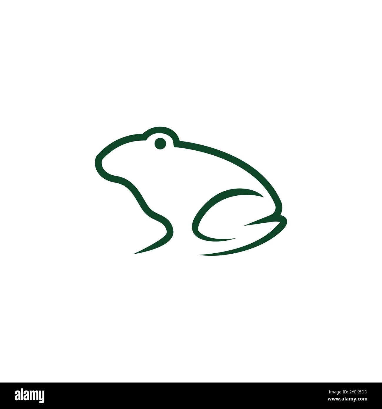 Design vettoriale con logo minimal della linea Frog. illustrazione vettoriale dell'icona della linea di design del logo frog Illustrazione Vettoriale