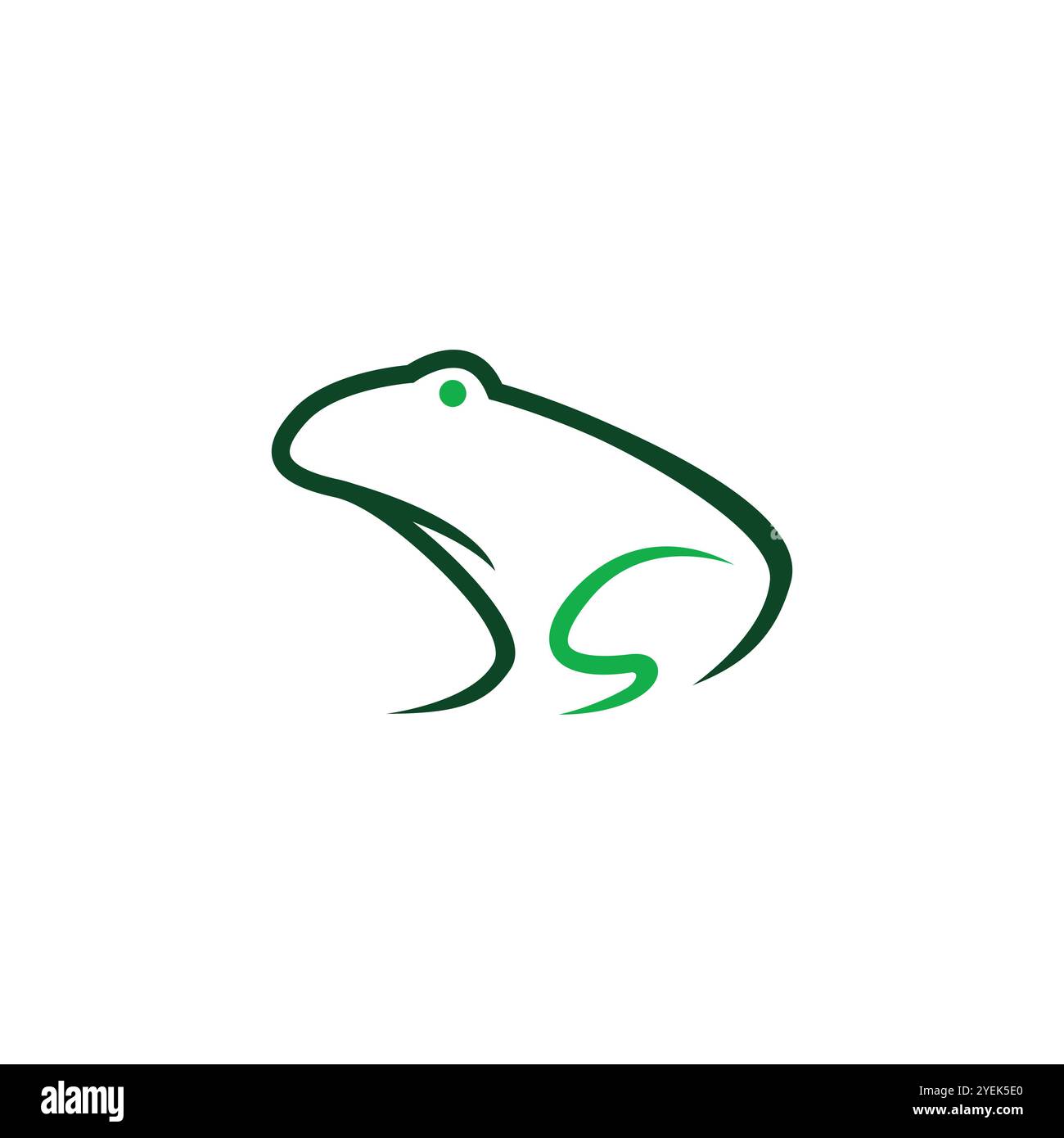 Design vettoriale con logo minimal della linea Frog. illustrazione vettoriale dell'icona della linea di design del logo frog Illustrazione Vettoriale