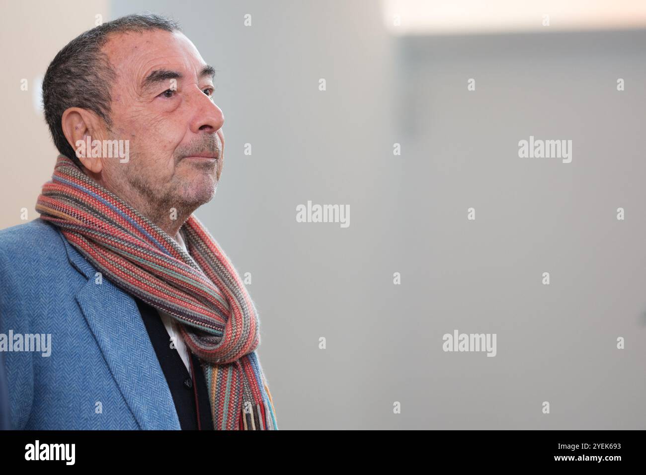 Il regista Jose Luis Garci, durante una conferenza stampa della Medaglia d'Oro dei Forque Awards presso la Fondazione Ortega Marañon, il 31 ottobre 2024 a M Foto Stock
