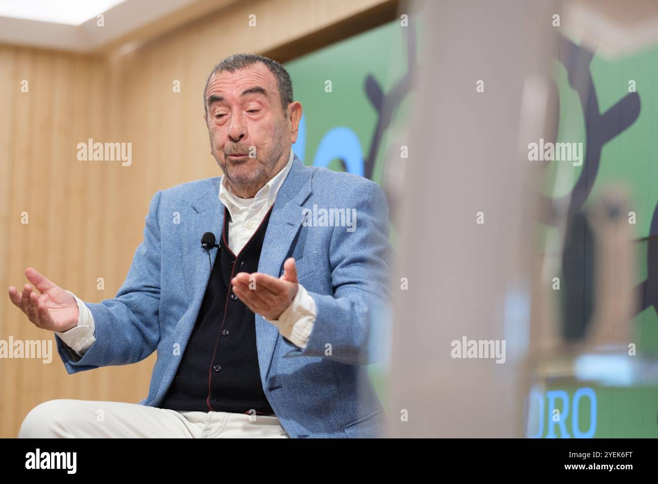 Il regista Jose Luis Garci, durante una conferenza stampa della Medaglia d'Oro dei Forque Awards presso la Fondazione Ortega Marañon, il 31 ottobre 2024 a M Foto Stock
