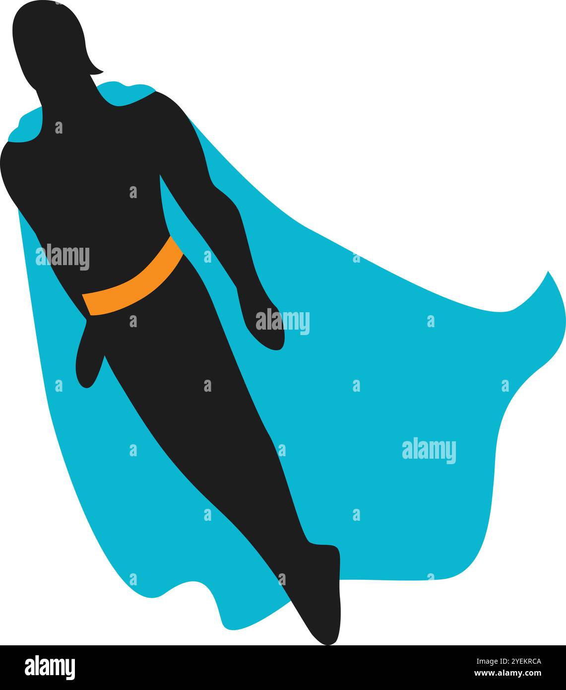 Iconica silhouette di Superman Illustrazione Vettoriale