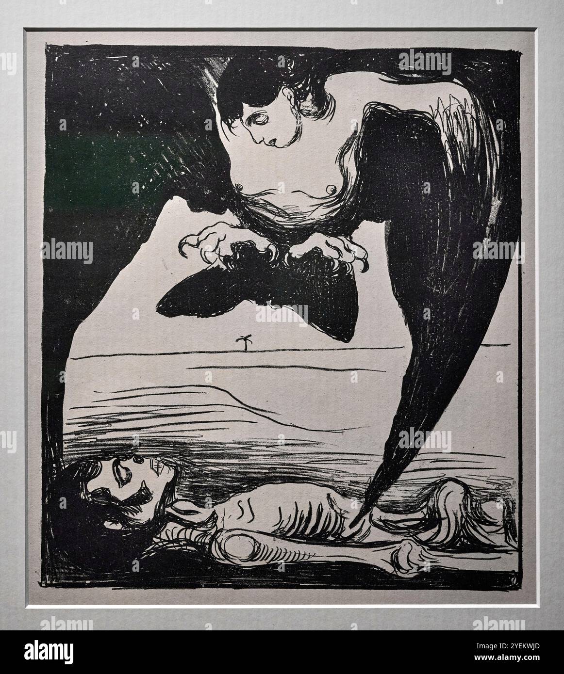 Arpia ( Harpy ) - litografia - Edward Munch - 1899 - Oslo, Museo Munch Foto Stock