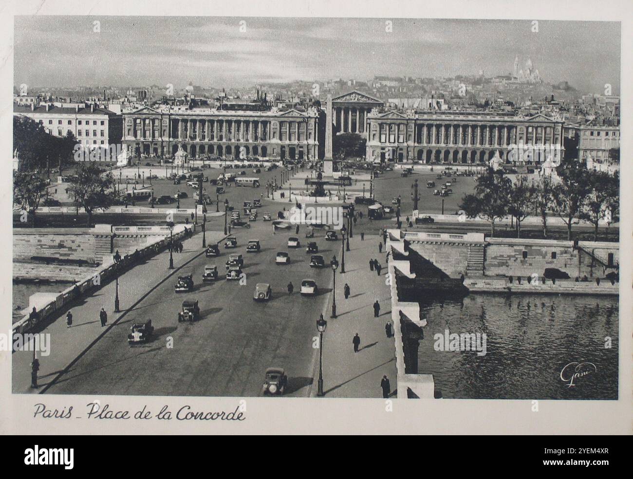 Foto d'epoca ofo Parigi, Piazza Concord. Francia. Aprile 1938 Foto Stock