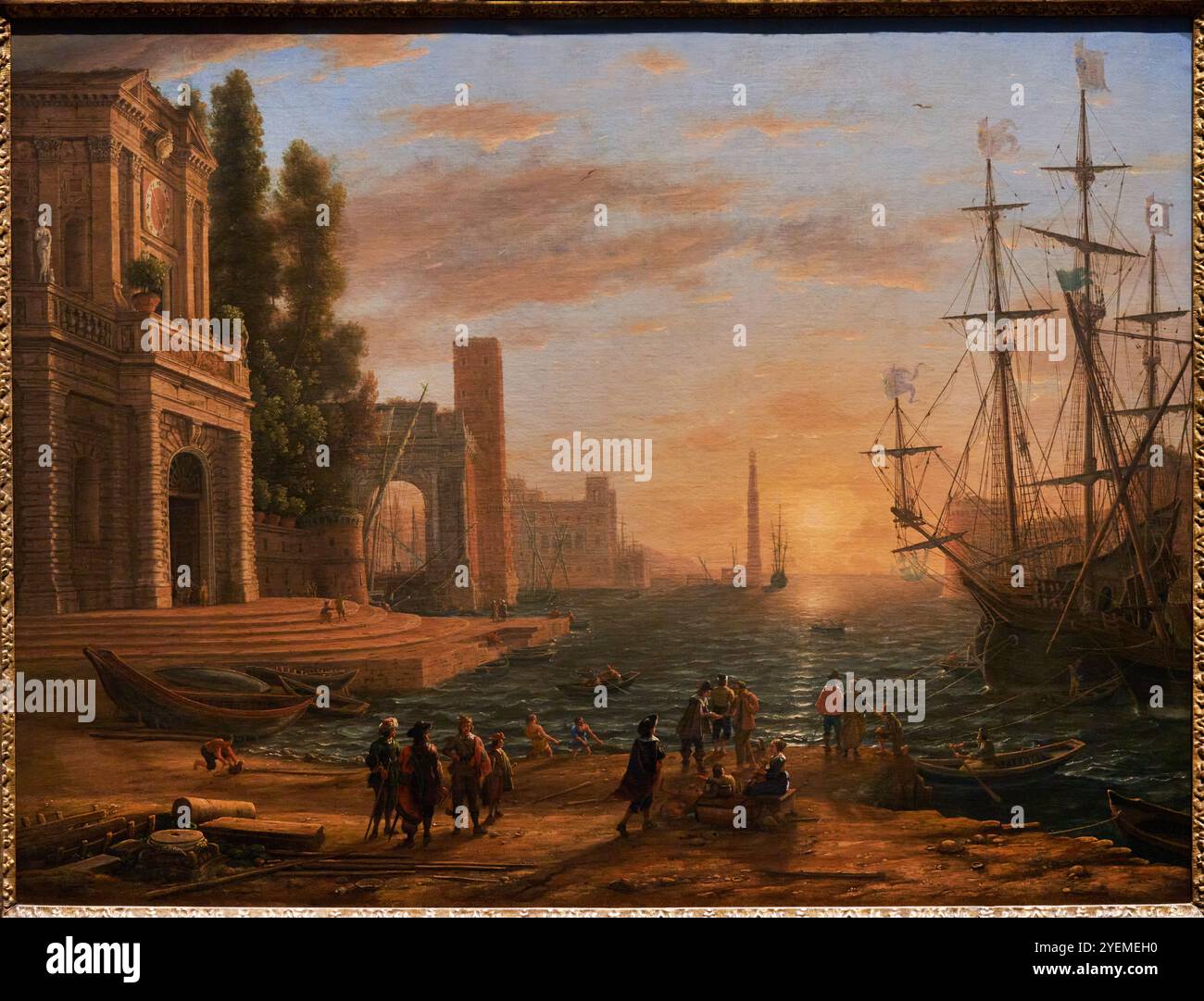 A Seaport, 1644, Claude (1604/5-1682), The National Gallery, Londra, REGNO UNITO Foto Stock