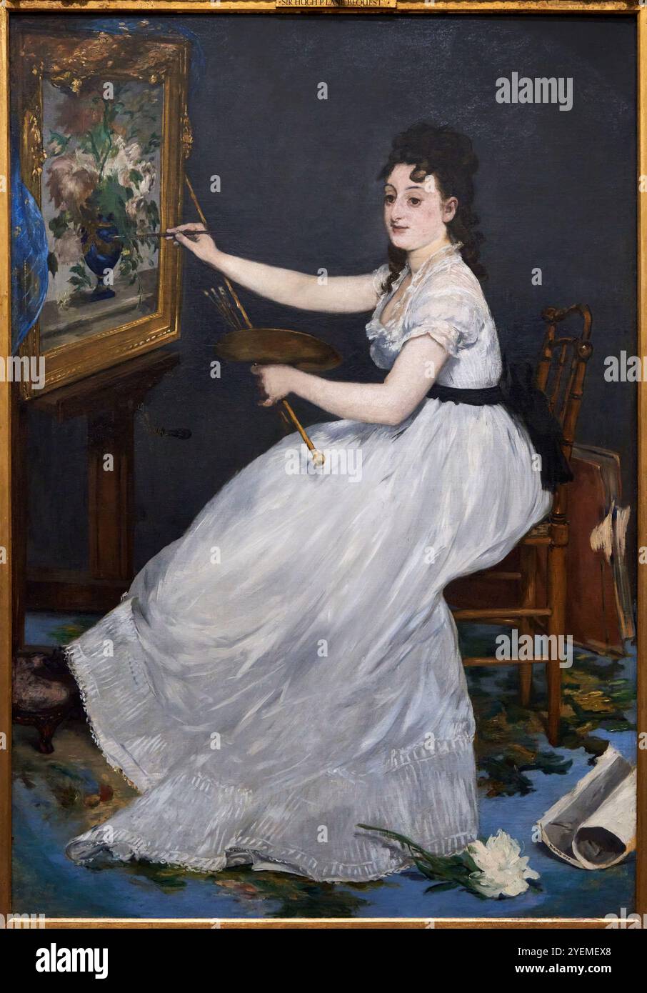 Eva Gonzalès, 1870, Edouard Manet (1832-1883), The National Gallery, Londra, REGNO UNITO Foto Stock