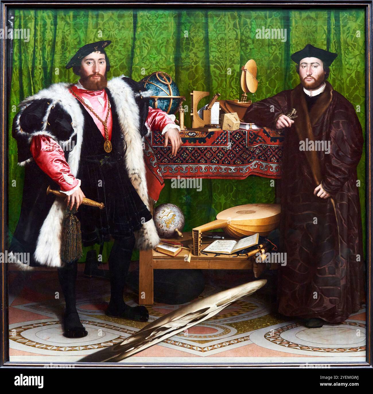 The Ambassadors, 1533, Hans Holbein il giovane (1497/8-1543), The National Gallery, Londra, Regno Unito Foto Stock