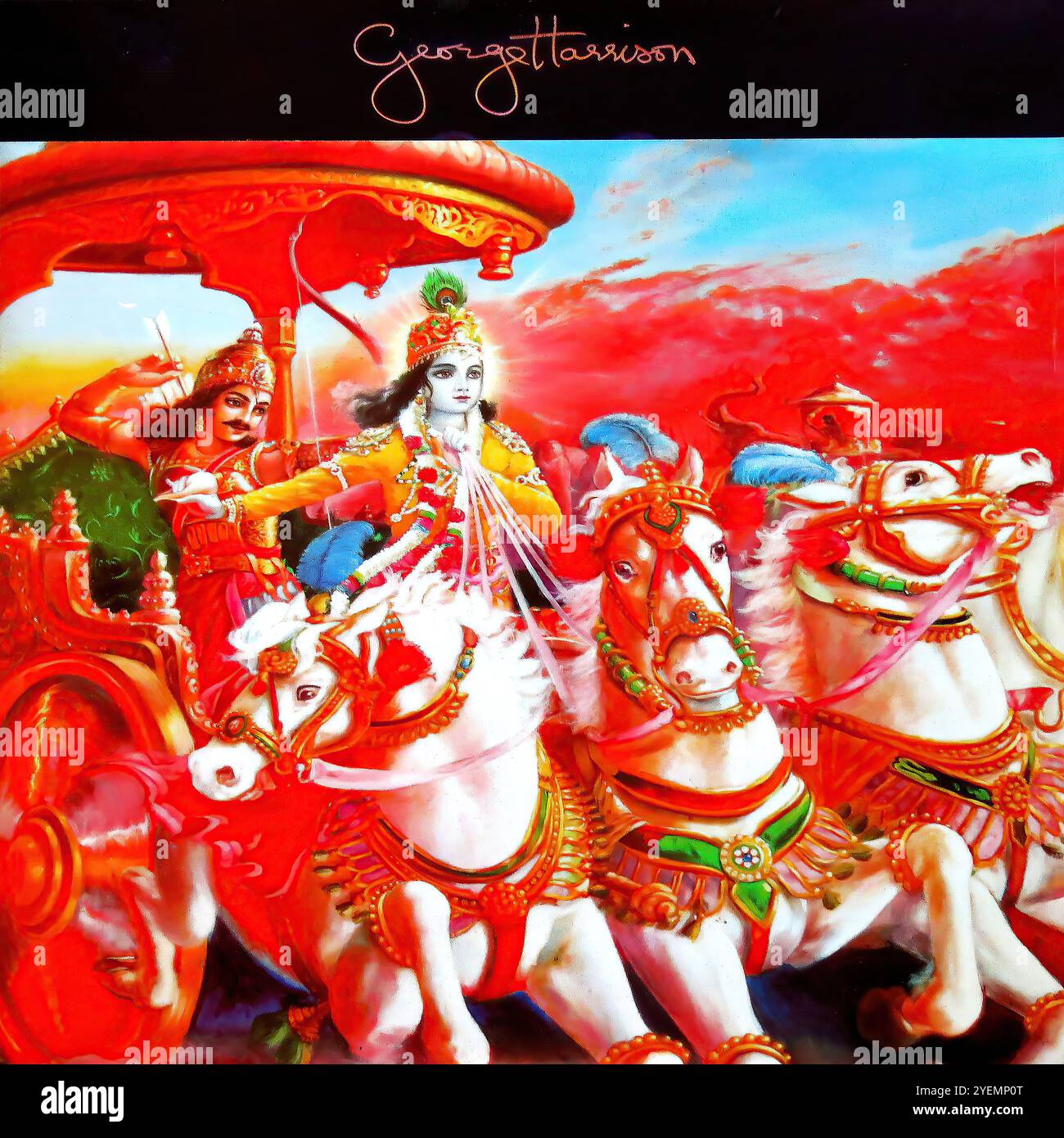 GEORGE HARRISON CHE VIVE NEL MONDO MATERIALE INSERIRE R. Foto Stock