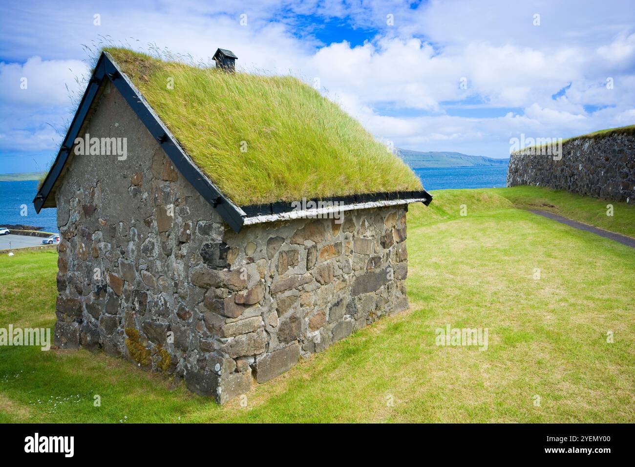 Skansin - fortezza storica a Tórshavn, la capitale delle Isole Faroe Foto Stock