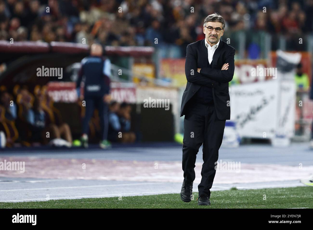 Roma, Italia. 31 ottobre 2024. Ivan Juric allenatore della Roma durante il campionato italiano di serie A tra AS Roma e Torino FC il 31 ottobre 2024 allo Stadio Olimpico di Roma. Crediti: Federico Proietti / Alamy Live News Foto Stock