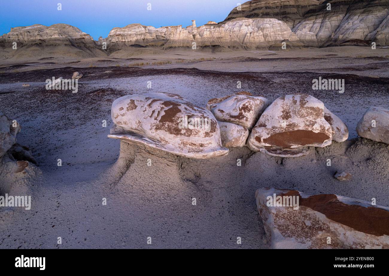 Bisti/De-Na-Zin Wilderness, Nuovo Messico Foto Stock