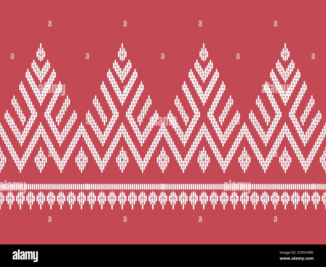 Bordo a triangolo in shevron con motivo senza cuciture su sfondo rosa vecchio per stampe in tessuto, texture in tessuto, federa, carta da parati e altro Illustrazione Vettoriale