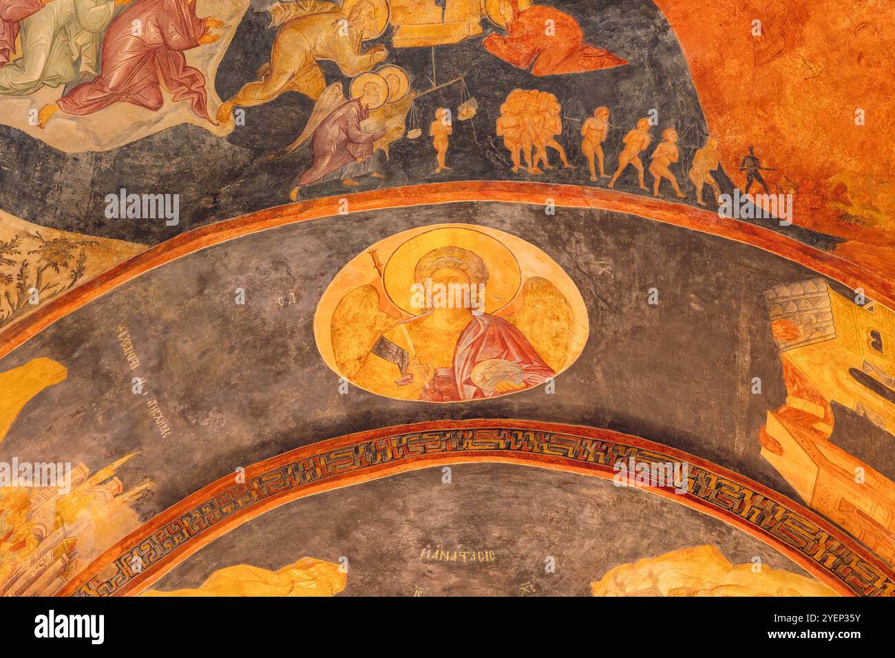 Mosaici e affreschi della chiesa di Chora o della moschea di Kariye. Istanbul Turchia - 8.17.2024 Foto Stock