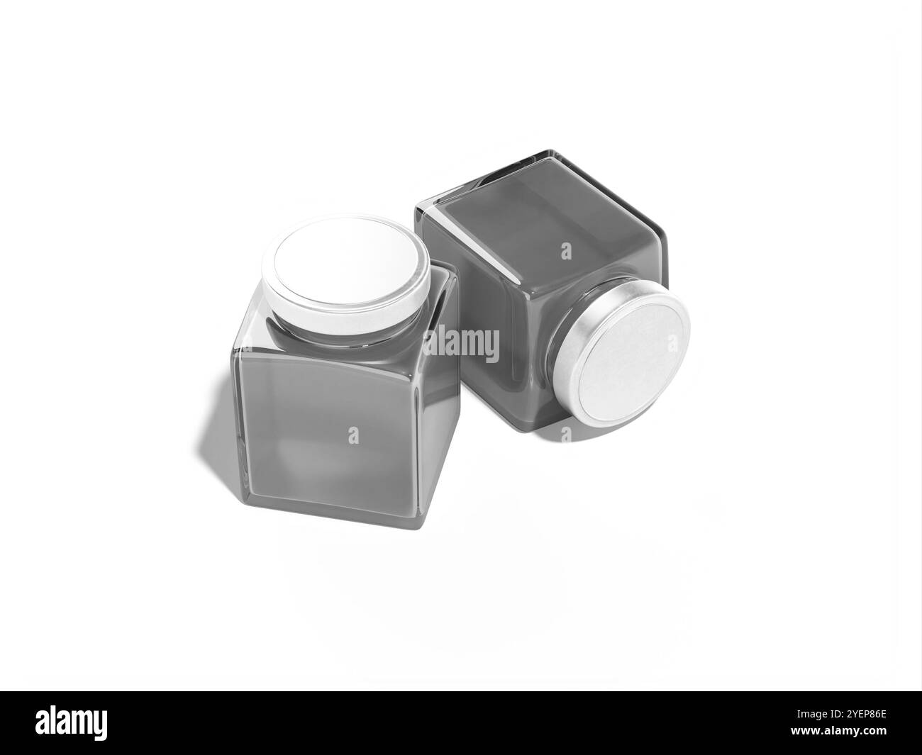Realistico bianco due giare Mockup 3D isolato Foto Stock