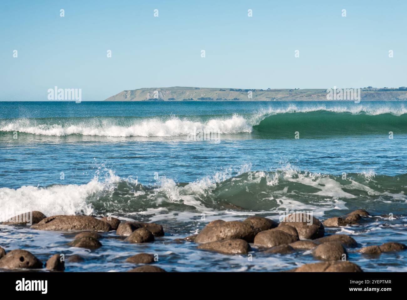 Bella onda in nuova Zelanda Foto Stock