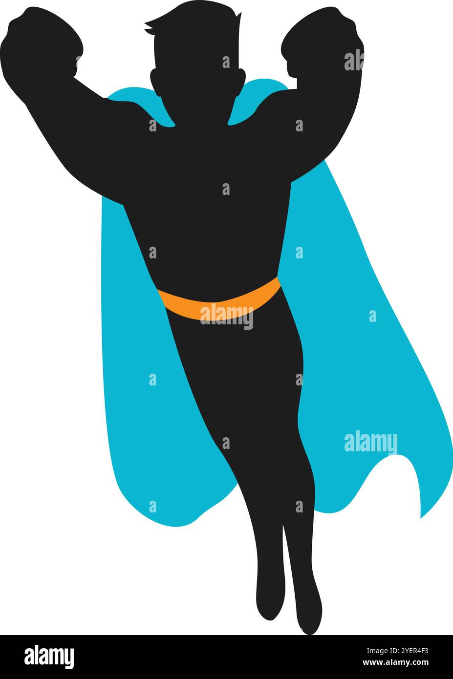 Modello di design a icone del supereroe creativo DAD in formato isolato Illustrazione Vettoriale